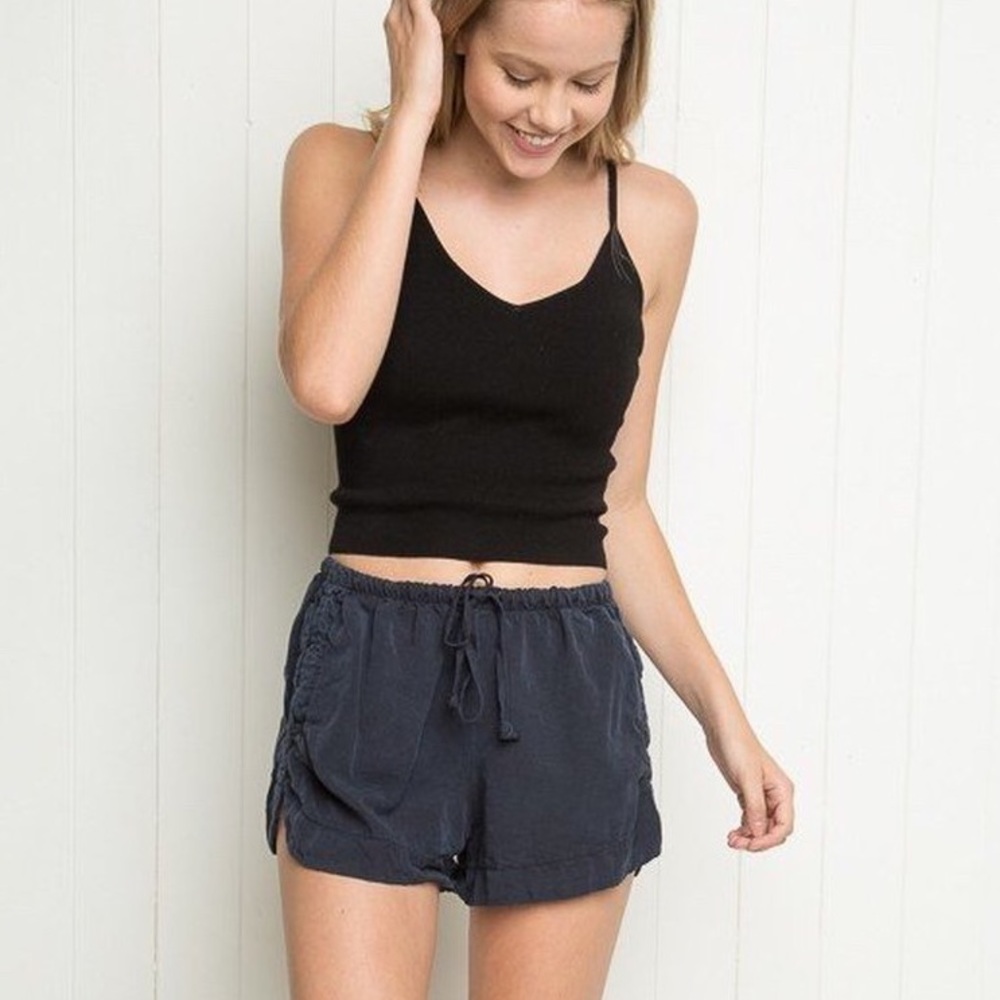Brandy Melville Black Flowy Mini Lounge Shorts